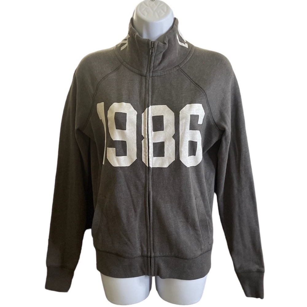Victoria's Secret Pink 1986 Gray Track Jacket Size XS